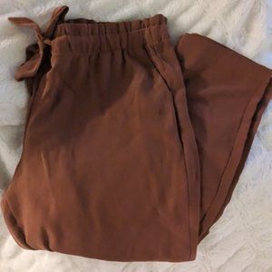 LOFT paper bag waist crop pants